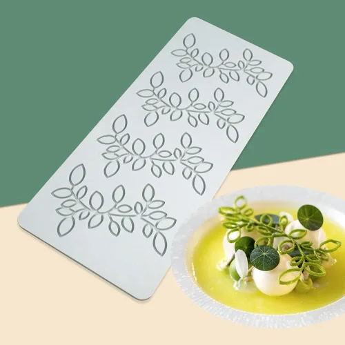 Miniatura 7 de Molde de silicona de hojas huecas para caramelo de chocolate 3D, molde de caramelo de hojas huecas para alimentos, decoración de comidas, molde
