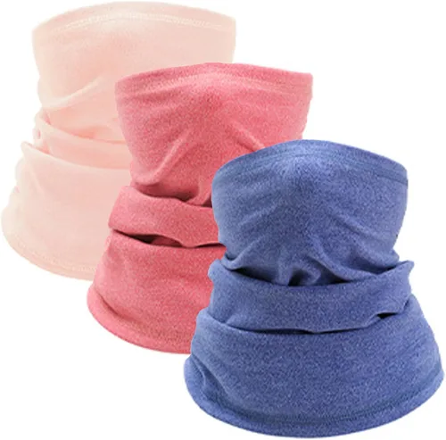 Miniatura 5 de Máscara de esquí para niños, calentador de cuello de forro polar, cubierta facial de invierno, bufanda, pasamontañas para niños y niñas de 3 a 14