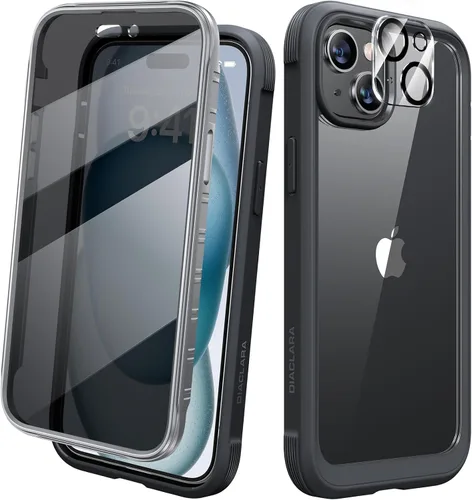 Miniatura 154 de Diaclara - Funda compatible con iPhone 11, carcasa resistente de cuerpo completo con protector de pantalla integrado sensible al tacto y Transparente