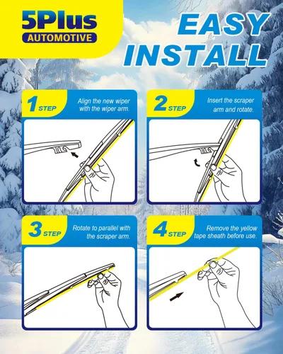 Miniatura 6 de 5 PLUS® Limpiaparabrisas trasero de 10 pulgadas para brazo de limpiaparabrisas Roc Lock 3 (paquete de 1 pieza de PVC), repuesto para Honda 2023-2024