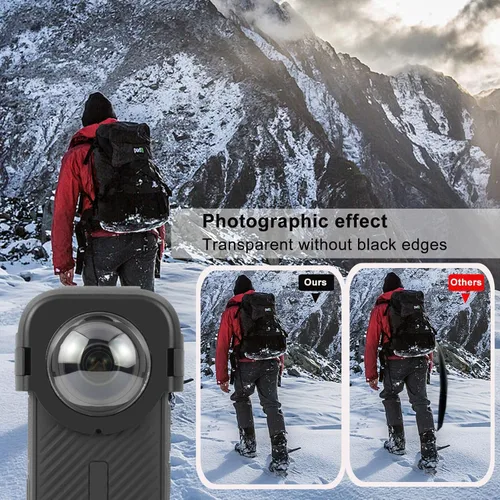 Miniatura 6 de PULUZ Cubierta protectora de lente para Insta360 X4, protector de lente de cámara de vidrio óptico para Insta 360 x4, antiniebla, anticaída, 98%