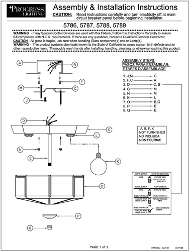 Miniatura 4 de Vidrio biselado de cuatro luces 11-1/8" cerca del techo