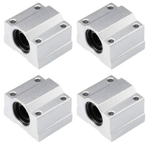 Miniatura 4 de uxcell SCS16UU Unidades de bloque deslizante de rodamientos de bolas lineales, diámetro de 0.630 in (paquete de 4)