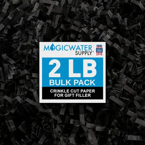 Miniatura 23 de MagicWater Papel de Corte Ondulado para Cestas de Regalo - 2LB - Blanco y Dorado - Perfecto para Relleno de Papel Triturado, Relleno de Cestas