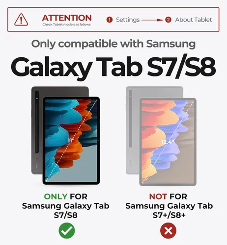 Miniatura 2 de Dexnor Para Samsung Galaxy Tab S8/S7 Funda Con Teclado Soporte Magnético Flotante Cantilever Con Trackpad Multi-Touch S Pen Holder Funda De Teclado