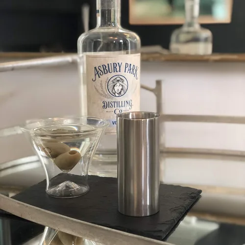 Miniatura 2 de Outset Herramienta de bartending de doble pared, medidor de cóctel, 2 en 1, 1 oz y 2 onzas, acero inoxidable