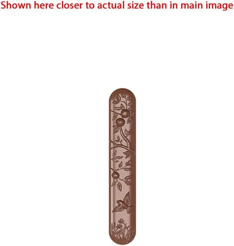 Miniatura 3 de Chocolate World 1894 Molde de policarbonato transparente para chocolate con 8 cavidades oblongas de diseño natural de 0.827 in x 4.646 in x 0.295 in