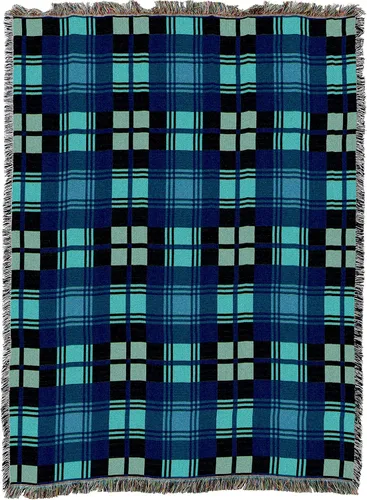 Miniatura 4 de Pure Country Weavers - Manta a cuadros Black Watch Tartan - Tapicería de regalo tejida con patrones, de algodón - Fabricada en Estados Unidos (72x54)