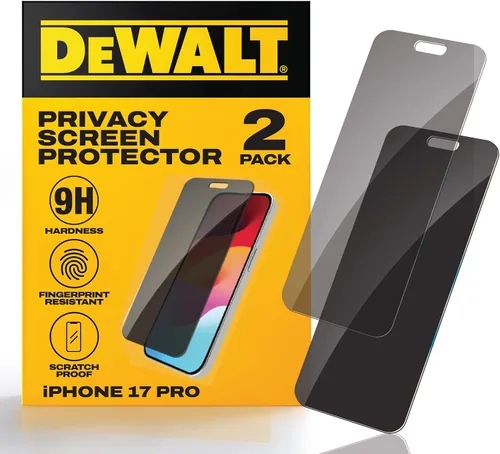 Miniatura 12 de DEWALT Paquete de 2 protectores de pantalla de privacidad resistentes para iPhone 13 Pro Max/14 Plus, protección de sensor, compatible con isla