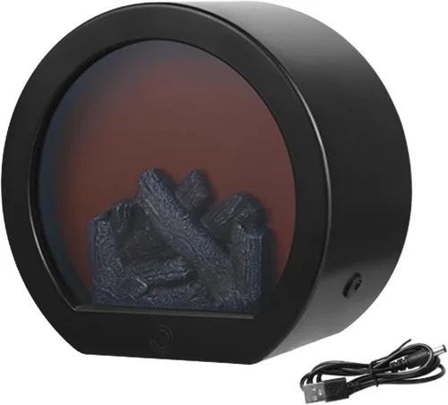 Miniatura 3 de Mini calentador de chimenea, linternas decorativas para chimenea, pequeña chimenea falsa, lámpara de fuego LED con efecto de llama, decoración
