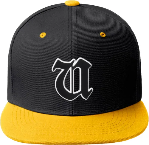 Miniatura 1401 de Daxton Gorra clásica con visera de billete plano con letras del alfabeto inglés antiguo de la A a la Z