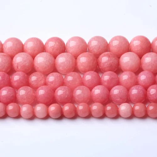 Miniatura 19 de 36 cuentas de calcedonia de jade rojo natural de 25/64 pulgadas (0.394 in), redondas sueltas, piedras preciosas energéticas curativas, para hacer