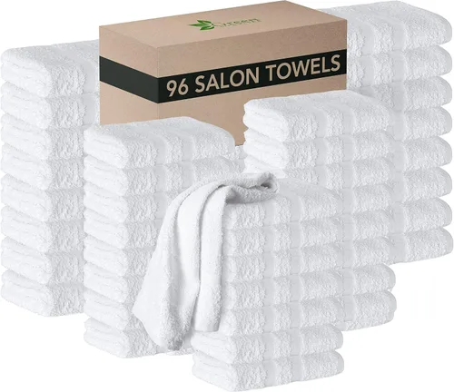 Miniatura 13 de GREEN LIFESTYLE Toalla de Baño de Lujo - Paquete de Toallas de Baño Grandes Blancas para Spa, Gimnasio, Baño, Hotel - 86% Algodón 14% Poliéster