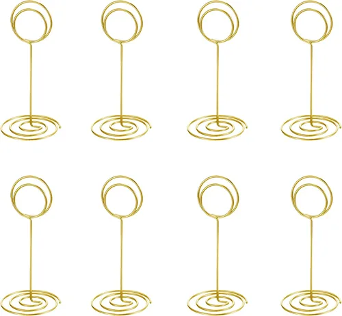 Miniatura 4 de Paquete de 20 soportes para números de mesa, tarjetero para fotos, para bodas, fiestas de cumpleaños Dorado