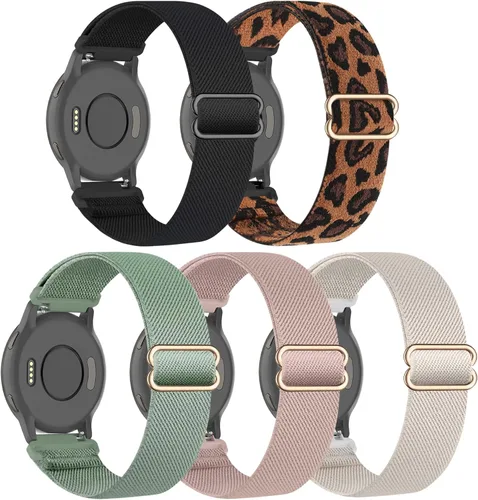 Miniatura 16 de Paquete de 5 correas de reloj de nailon compatibles con Garmin Venu 3S/Venu 4 (1.614 in)/2S/Forerunner 265S 1.654 in, 0.709 in, correa deportiva