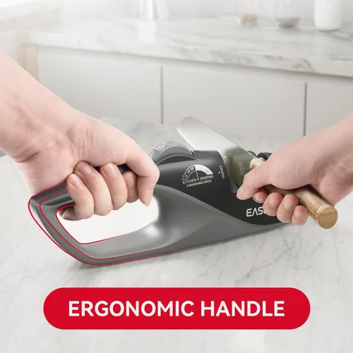 Miniatura 5 de Afilador de cuchillos de cocina, 5 ángulos de afilado ajustables, sacapuntas de bolsillo de mano, diseño ergonómico, con grueso y fino para tijeras