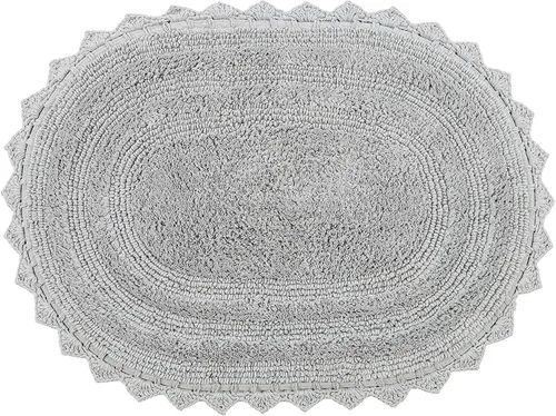 Miniatura 11 de Better Trends Lilly Crochet - Alfombras ovaladas de baño y alfombras reversibles de 17 x 24 pulgadas, alfombras de baño para baño, lujosa alfombra