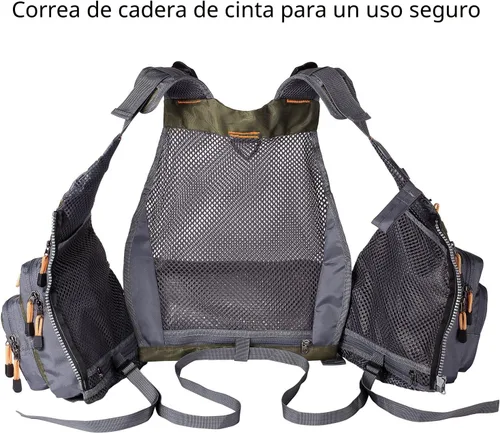 Miniatura 6 de Bassdash - Chaleco de pesca con mosca de múltiples bolsillos, tamaño ajustable, regalo para hombres y mujeres