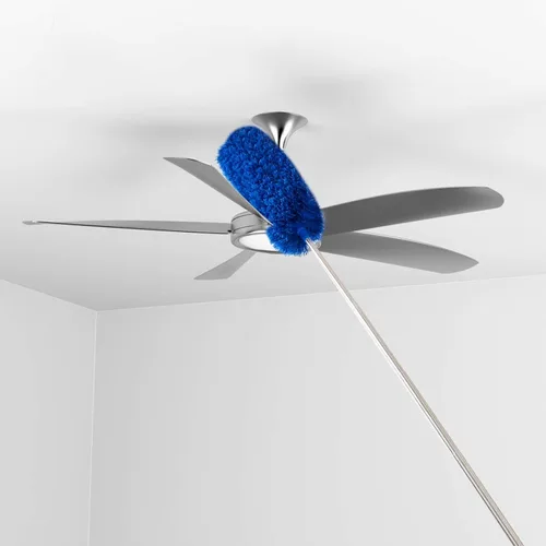 Miniatura 5 de ZZ LAZYCOTTAGE Plumero de telaraña con poste de extensión, kit de plumero de limpieza lavable con 2 cabezales de plumero, plumero de telaraña