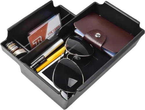 Miniatura 5 de Bandeja organizadora de consola central compatible con Ford Explorer 2020-2023 2024 2025 2026, maximiza el espacio, fácil instalación, acceso al Rojo