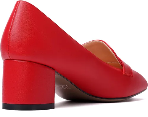 Miniatura 5 de MODENCOCO Mocasines de tacón bajo grueso para mujer, cómodos, informales, de 2 pulgadas
