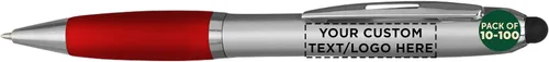 Miniatura 8 de DISCOUNT PROMOS Juego de 10 bolígrafos Stylus, paquete a granel, tinta negra, ideal para oficina, escuela, negocios, ferias comerciales, eventos