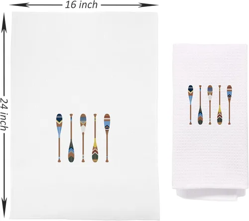 Miniatura 4 de Juego de 4 toallas de cocina para cocina, coloridas paletas de lago, decorativas, para regalos de casa de lago, toallas de invitados de 24 x 16