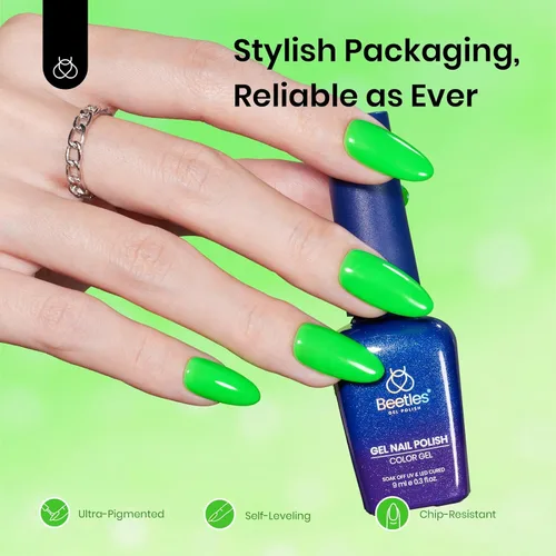 Miniatura 595 de Beetles - Esmalte de uñas de gel marrón – 0.5 onzas líquidas de esmalte de gel marrón oscuro, lámpara LED UV para uñas, regalo de manicura para I