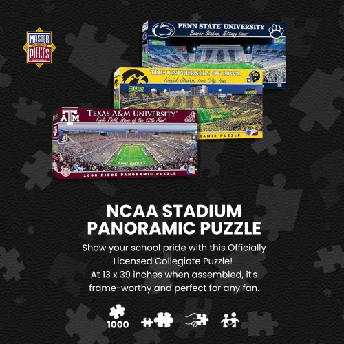 Miniatura 2 de MasterPieces Rompecabezas de 1000 piezas – NCAA Texas A&M Aggies vista panorámica del estadio de fútbol americano, divertido para adultos y familia