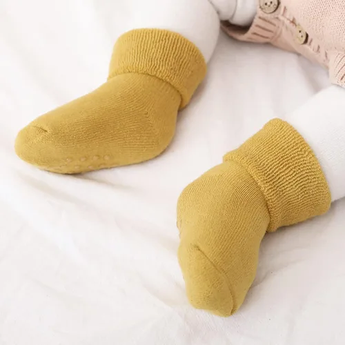 Miniatura 7 de Ehdching Paquete de 6 calcetines de algodón antideslizantes antideslizantes para bebés y niñas pequeñas