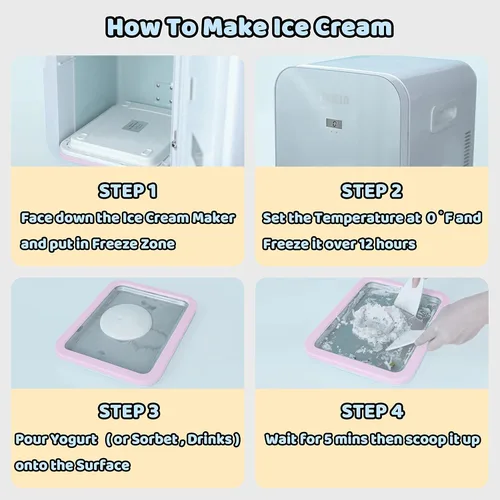 Miniatura 3 de JoyMech Fabricante de Helado Enrollado, Máquina de Helado Enrollado, Sartén Sweet Spot, Plato Frío Instantáneo, Ideal para Hacer Helado Enrollado