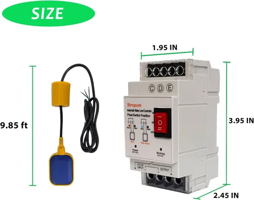 Miniatura 6 de Controlador de interruptor de flotador de bomba de sumidero DC12V, control automático de nivel de agua, relé detector de sensor de nivel de líquido