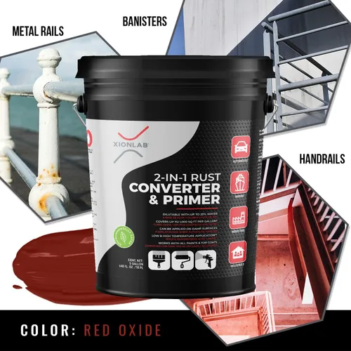 Miniatura 4 de Convertidor de óxido 2 en 1 y imprimación para metal, pintura inhibidora de óxido negro para metal, reformador de óxido para automóviles, de grado