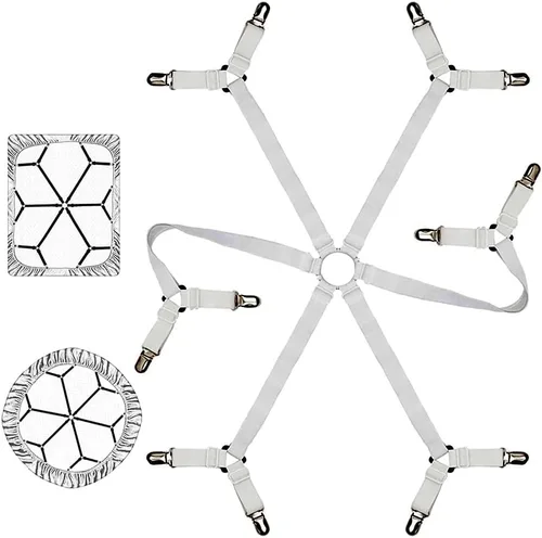 Miniatura 8 de Correas de sábanas, accesorios de cama ajustables (negro)