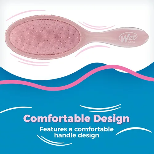 Miniatura 6 de Wet Brush Cepillo desenredante original, mármol natural, rosa polvorienta, peine para mujeres, hombres y niños, húmedo o seco, cabello natural