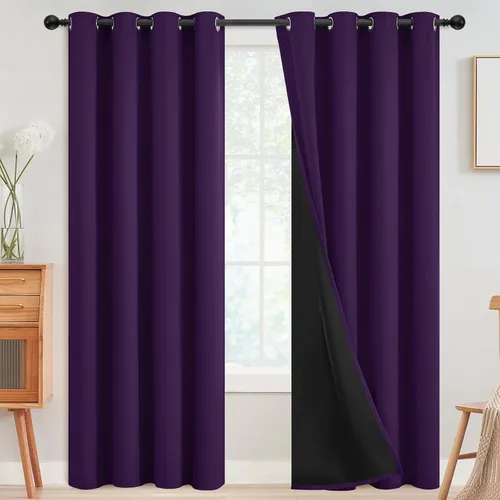 Miniatura 41 de SimpleHome - Cortinas opacas 100% para recámara, cortinas de ventana con ojales beige, con aislamiento térmico, cortinas de oscurecimiento
