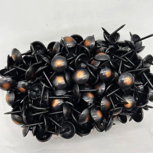 Miniatura 3 de Let's Decorate 200 tachuelas de tapicería D11mm/0.43 pulgadas de bronce, tachuelas decorativas de cobre para sofá, muebles, tachuelas metálicas