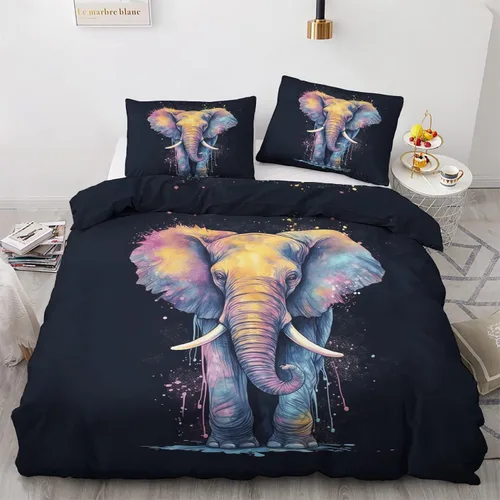 Miniatura 11 de Funda de edredón abstracta tamaño individual Juego de ropa de cama geométrica 2 piezas Funda de edredón con patrón de microfibra suave