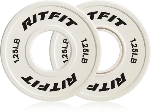 Miniatura 2 de RitFit Fractional Rubber Weight Plates, Colored Bumper Plates for Starting Strength and Progressive Overload Training, Pair and Sets