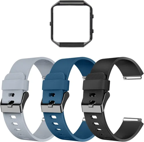Miniatura 22 de Correa con marco para reloj Fitbit Blaze de LEEFOX, edición especial, correa de silicón, unisex, S G-10pack Classic+1 Marco Negro