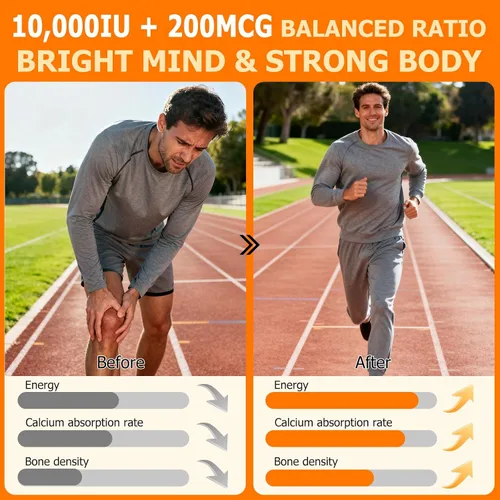 Miniatura 4 de Liefiet Vitamina D3 K2 10000 UI con 200 mg, cápsulas de vitamina D3 y K2, complejo de vitaminas D y K 2 en 1 con aceite de coco virgen, 120 cápsulas