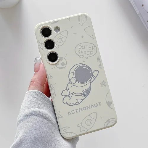 Miniatura 114 de Yonds Queen para Samsung Galaxy S21 Funda Linda, Diseño de Astronauta de Dibujos Animados, Espacio, Luna, Cohete, Elegante Cubierta Amortiguadora