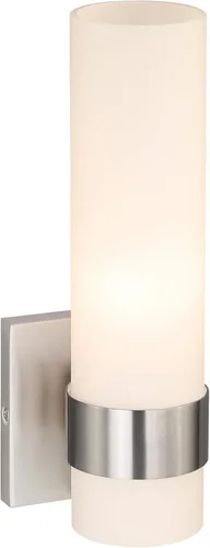 Miniatura 10 de XiNBEi Lighting XB-W1185-SB - Aplique de pared ADA, lámpara de tocador de baño vintage con tubo de vidrio acabado de latón satinado para cocina