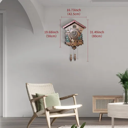 Miniatura 4 de Reloj de pared con péndulo de cuco Kendal, cuarzo, bosque negro, casa, decoración del hogar MX239