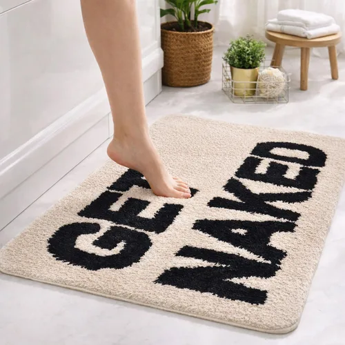 Miniatura 3 de Get Naked - Alfombra de baño antideslizante, bonita alfombra de baño copetuda, alfombra de baño de microfibra lavable para interiores, para baño