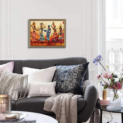 Miniatura 8 de Rompecabezas de 500 piezas para mujeres afronegras para adultos, Biblia América, mujer africana, fiesta, arte y baile, citas inspiradoras