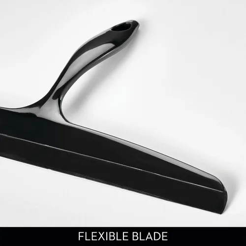 Miniatura 4 de iDesign Bathroom Escobilla de Ducha de Plástico para Baño con Gancho de Pared - Negro