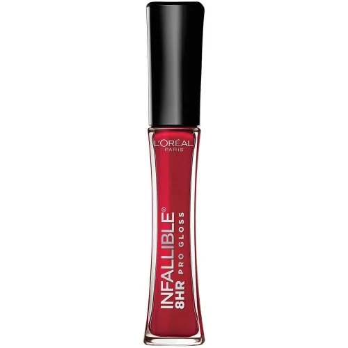 Miniatura 35 de L'Oreal Paris Maquillaje Infallible Brillo labial hidratante de 8 horas, Fiery, 0.21 onzas líquidas
