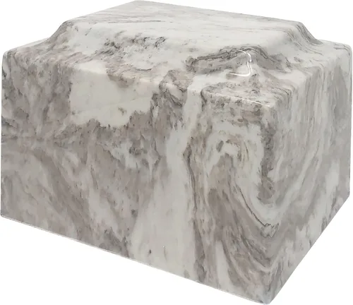 Miniatura 18 de Verde Classic - Mármol cultivado por Mackenzie Vault para urnas Silverlight, urna de cremación verde para cenizas, tamaño adulto, entierro