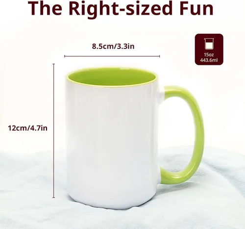 Miniatura 2 de Taza de café de cerámica de 15 onzas en caja de regalo blanca, 12 colores surtidos, caja de 12